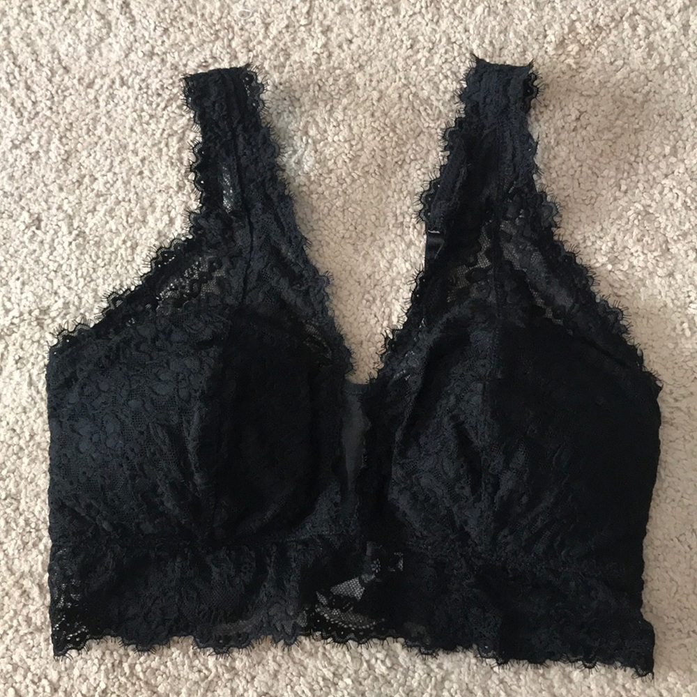 Aerie Eyelash Lace Plunge Bra (M DD)
